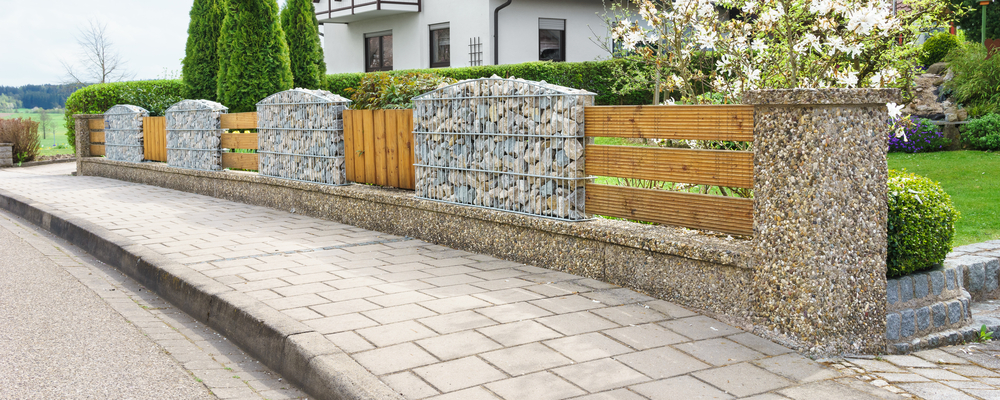 Clôture en gabions pour espace public